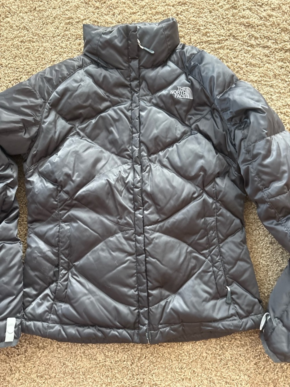 The North Face Women’s Dark Charcoal Grey Small Insulated Puffer Jacket